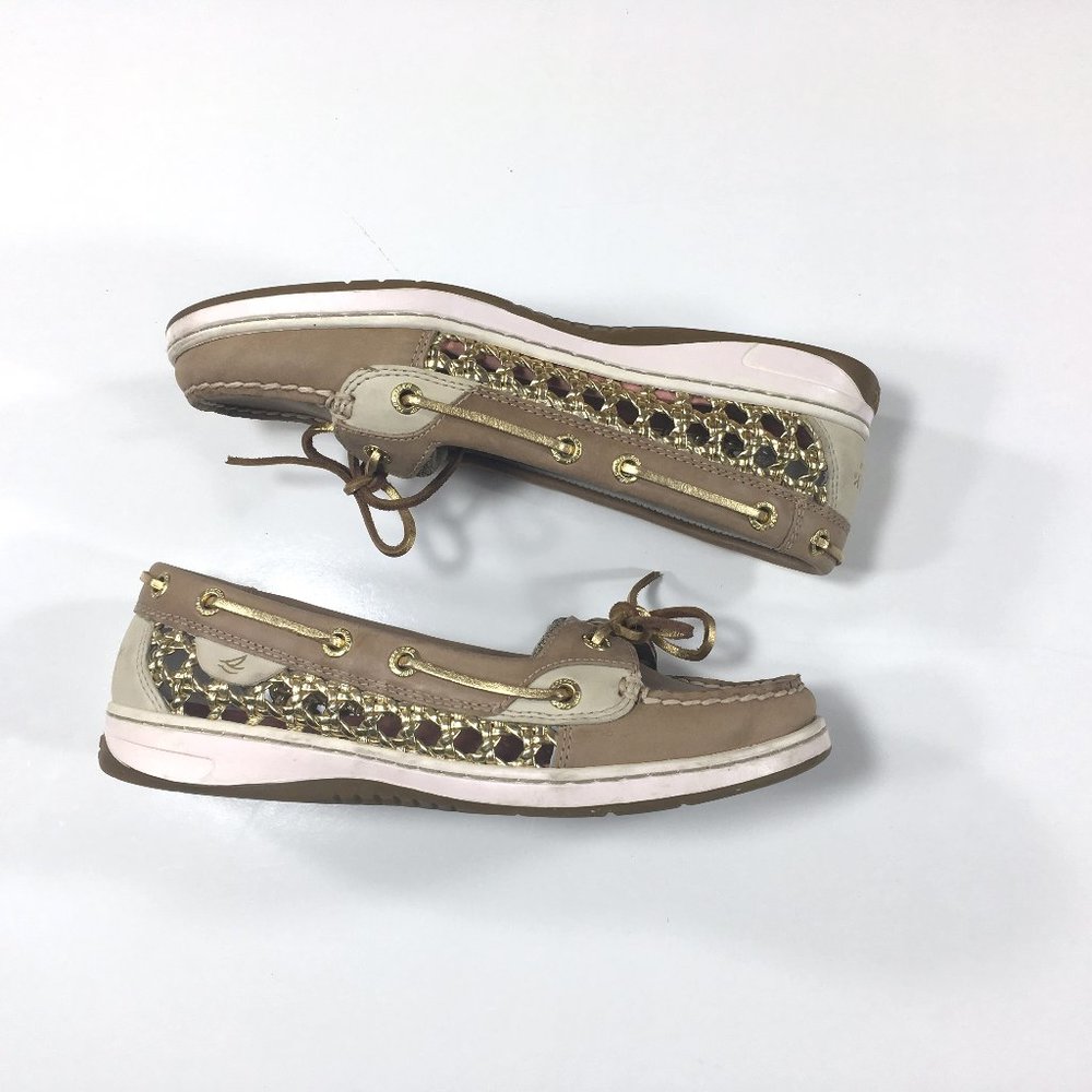 Sperry Top Sider Angelfish Can Linen Shoes Sz 6.5 - Picture 2 of 8